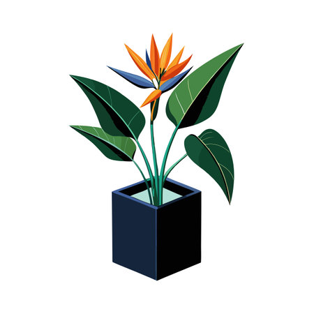 Beautiful Realistic Houseplant Tree Vector Illustration Isolated on a White Backgroundのイラスト素材