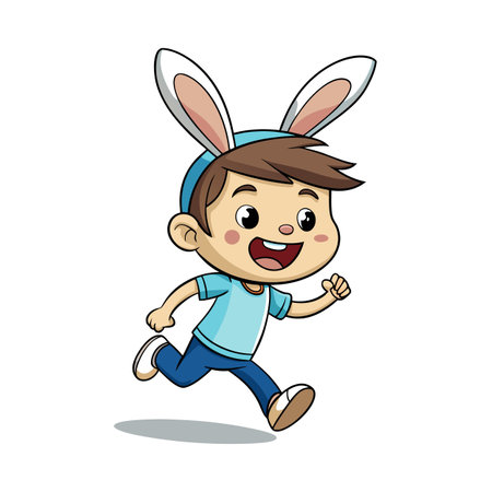 Children's Learning and Entertaining Cartoon Character Vector Illustration for Education and Mediaのイラスト素材