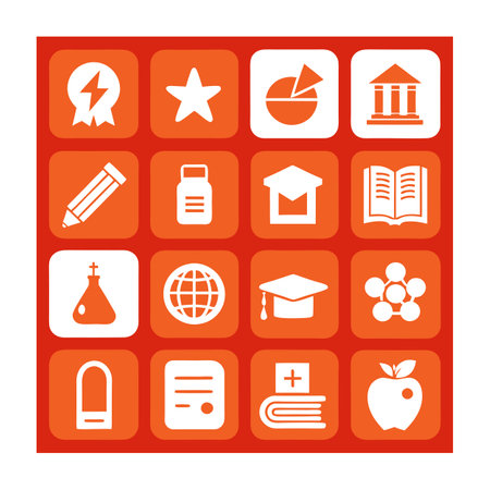 Education and Learning Icon Set Collection Vector for UI Documents Websites and Mobile Applicationsのイラスト素材