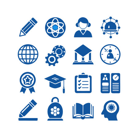 Education and Learning Icon Set Collection Vector for UI Documents Websites and Mobile Applicationsのイラスト素材