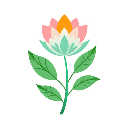 Flower Herb Icon Floral Vector for UI Websites and Mobile Applicationsのイラスト素材