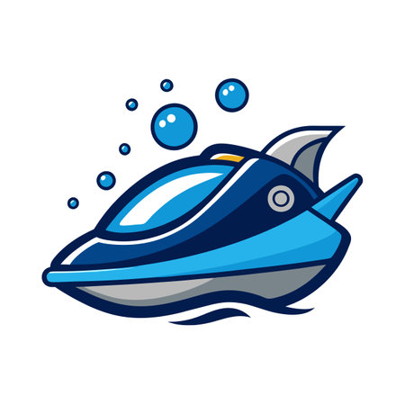 Innovative Underwater Jet Ski Iconのイラスト素材