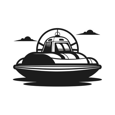 Hovercraft Transportation Iconのイラスト素材