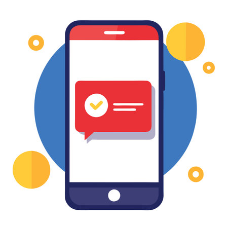 Modern Smartphone Icon with Notifications and Smartphone Conceptのイラスト素材