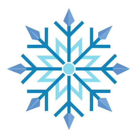 Minimalistic Snowflake Icon and Snowflake Conceptのイラスト素材