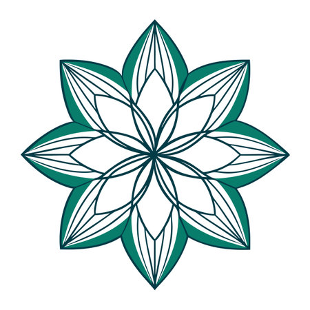 Echo Line Petal Blossom with Subtle Repetition and Flower Conceptのイラスト素材