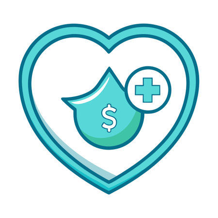 Modern Heart Icon with an Insurance Symbol and Isolated Backgroundのイラスト素材