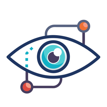 Eye Icon with a Future Roadmap and Isolated Backgroundのイラスト素材