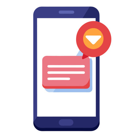 Notifications and Apps on a Modern Smartphone Iconのイラスト素材