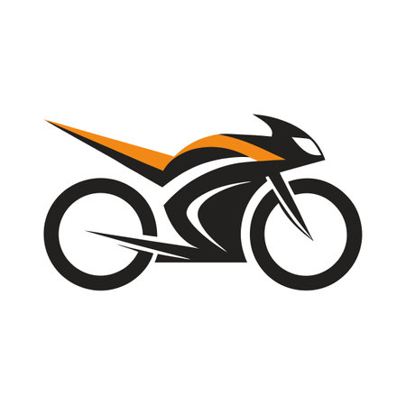 Sports Bike Icon Design with a Streamlined Styleのイラスト素材