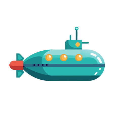 Illustrated Smooth Minimal Submarine Iconのイラスト素材
