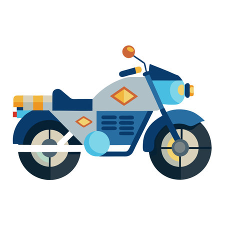 Minimalist Police Motorcycle Icon with a Sleek Designのイラスト素材