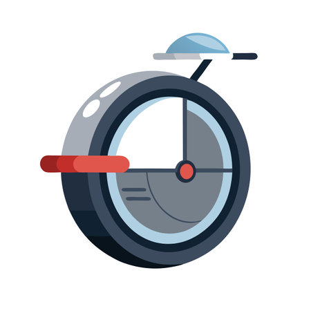Futuristic Monowheel Icon with a Minimalist Designのイラスト素材
