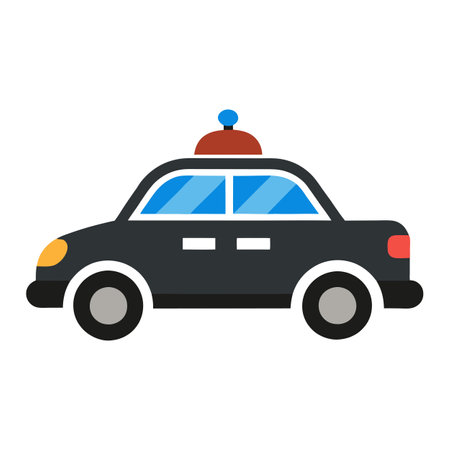 Minimalist Police Car Icon with a Patrol Vehicle Designのイラスト素材