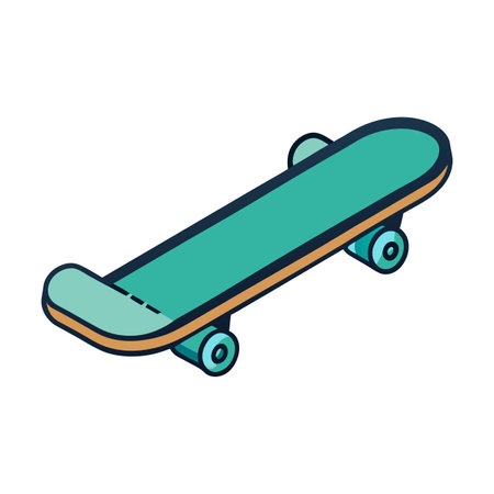 Skateboard Icon with a Minimalist Monochrome Design Styleのイラスト素材