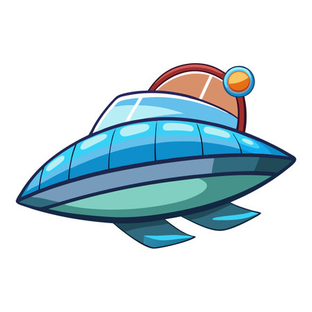 Water Gliding Hover Boat Icon with a Boat Design that Hovers on Waterのイラスト素材
