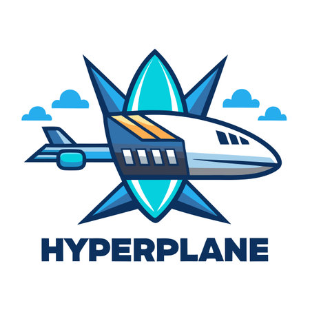 Zero Emission Hyperplane Icon with a Detailed Illustrationのイラスト素材