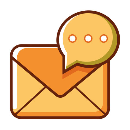 Modern Envelope Icon with Unique and Creative Chat Bubble Designのイラスト素材