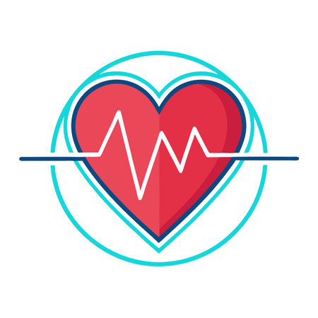 Modern Heart Rate Icon with Unique and Creative Designのイラスト素材