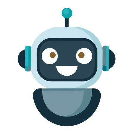Modern Robot Face Icon with Unique and Creative Designのイラスト素材