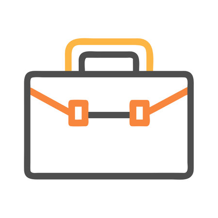 Flat style Briefcase Icon vector illustration for User Interface documents websites and mobile applicationsのイラスト素材