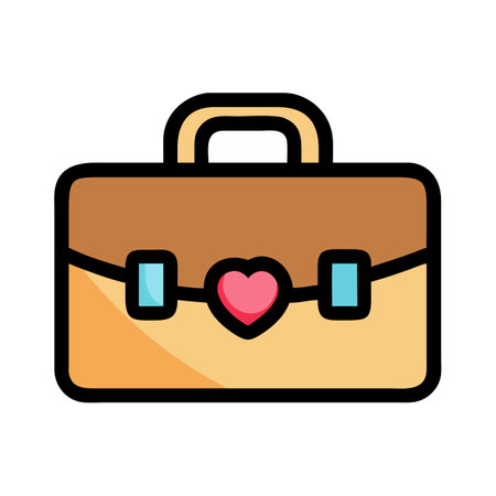 Flat style Briefcase Icon vector illustration for User Interface documents websites and mobile applicationsのイラスト素材