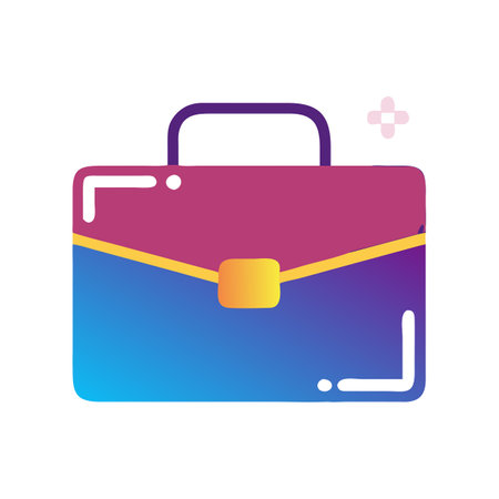 Flat style Briefcase Icon vector illustration for User Interface documents websites and mobile applicationsのイラスト素材