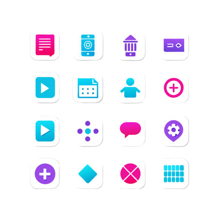 User Interface UI Icon Set Collection vector illustration for User Interface documents websites and mobile applicationsのイラスト素材