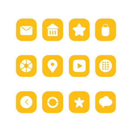 User Interface UI Icon Set Collection vector illustration for User Interface documents websites and mobile applicationsのイラスト素材