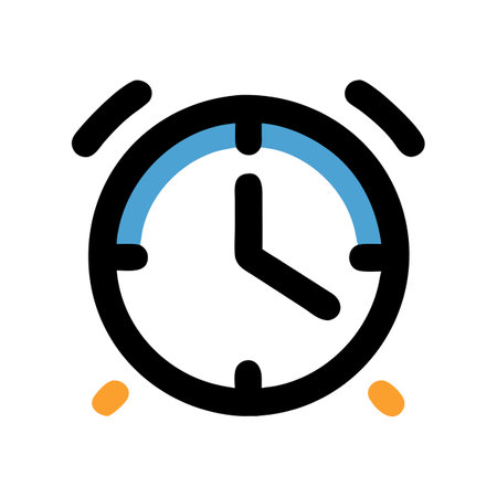 Flat style Clock Icon vector illustration for User Interface documents websites and mobile applicationsのイラスト素材