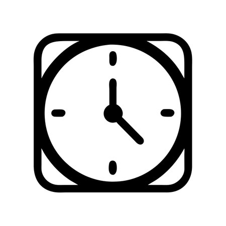 Flat style Clock Icon vector illustration for User Interface documents websites and mobile applicationsのイラスト素材