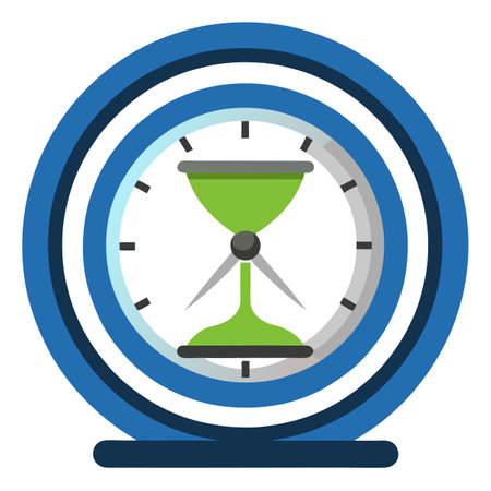 Flat style Clock Icon vector illustration for User Interface documents websites and mobile applicationsのイラスト素材