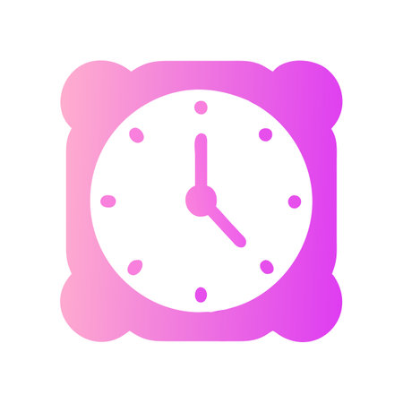 Flat style Clock Icon vector illustration for User Interface documents websites and mobile...