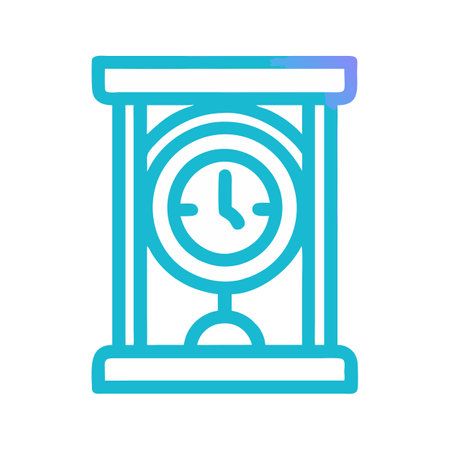 Flat style Clock Icon vector illustration for User Interface documents websites and mobile applicationsのイラスト素材
