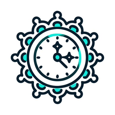 Flat style Clock Icon vector illustration for User Interface documents websites and mobile applicationsのイラスト素材