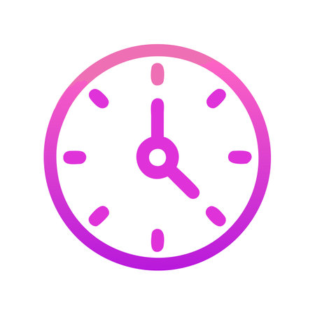 Flat style Clock Icon vector illustration for User Interface documents websites and mobile applicationsのイラスト素材