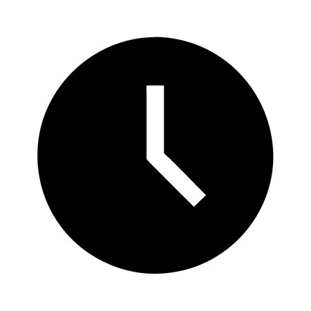 Flat style Clock Icon vector illustration for User Interface documents websites and mobile applicationsのイラスト素材
