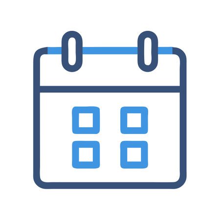 Flat style Calendar Icon vector illustration for User Interface documents websites and mobile applicationsのイラスト素材