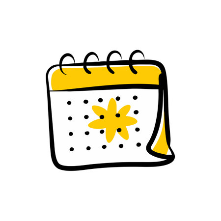 Flat style Calendar Icon vector illustration for User Interface documents websites and mobile applicationsのイラスト素材