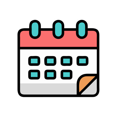 Flat style Calendar Icon vector illustration for User Interface documents websites and mobile applicationsのイラスト素材