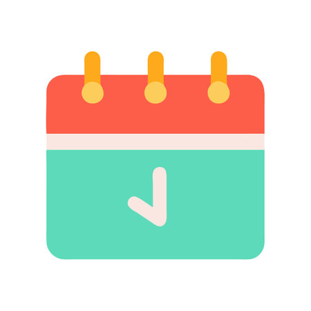 Flat style Calendar Icon vector illustration for User Interface documents websites and mobile applicationsのイラスト素材