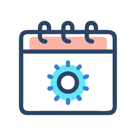 Flat style Calendar Icon vector illustration for User Interface documents websites and mobile applicationsのイラスト素材