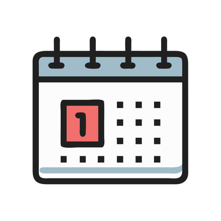 Flat style Calendar Icon vector illustration for User Interface documents websites and mobile applicationsのイラスト素材