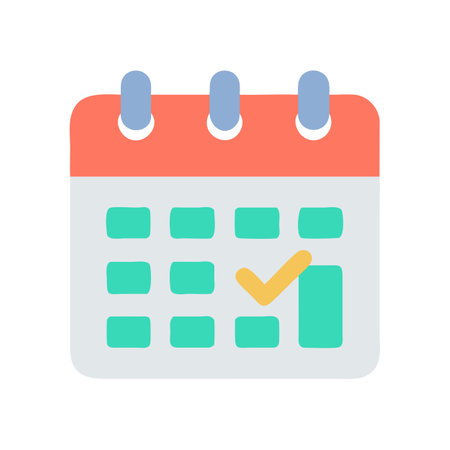 Flat style Calendar Icon vector illustration for User Interface documents websites and mobile applicationsのイラスト素材