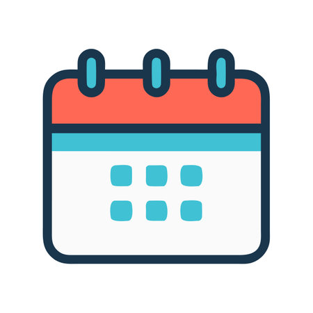 Flat style Calendar Icon vector illustration for User Interface documents websites and mobile applicationsのイラスト素材