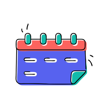 Flat style Calendar Icon vector illustration for User Interface documents websites and mobile applicationsのイラスト素材