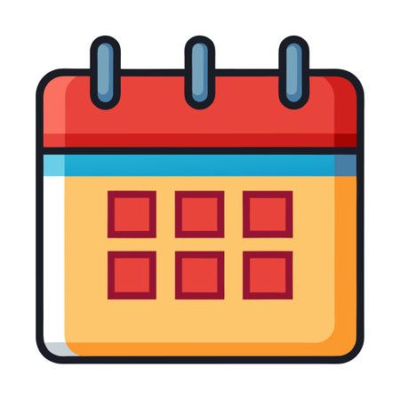 Flat style Calendar Icon vector illustration for User Interface documents websites and mobile applicationsのイラスト素材