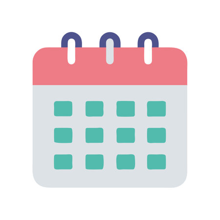 Flat style Calendar Icon vector illustration for User Interface documents websites and mobile applicationsのイラスト素材