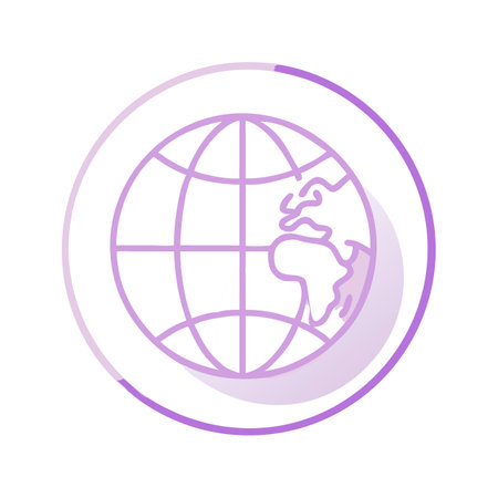 Flat style Globe Icon vector illustration for User Interface documents websites and mobile applicationsのイラスト素材