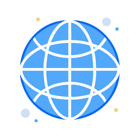Flat style Globe Icon vector illustration for User Interface documents websites and mobile applicationsのイラスト素材